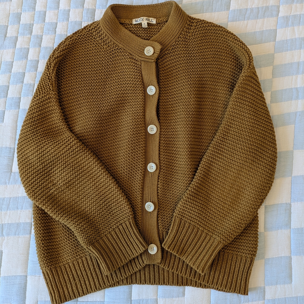 Alex Mill Tan Button-Up Cardigan